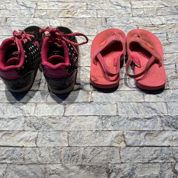 2 pairs-Size 8 toddler girl shoes - Picture 1 of 4